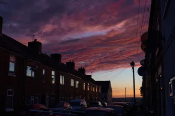 A cloudy sunset reflected in an edwardian terraced street.jpg